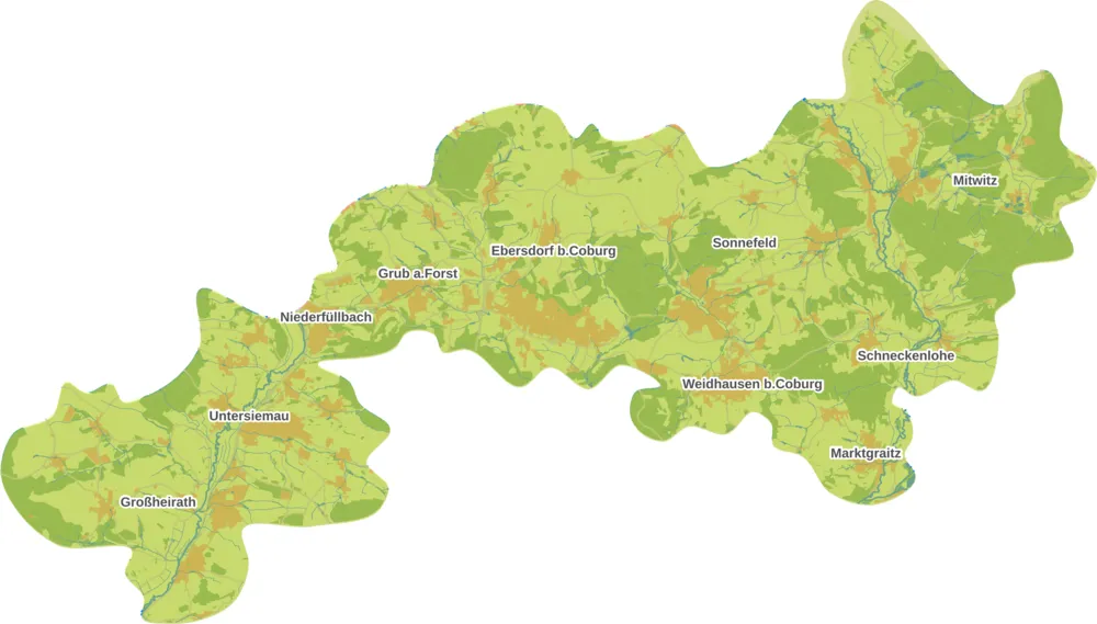 Karte der Region Allianz B303+