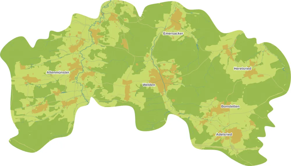 Karte der Region Holzwinkel-Altenmünster