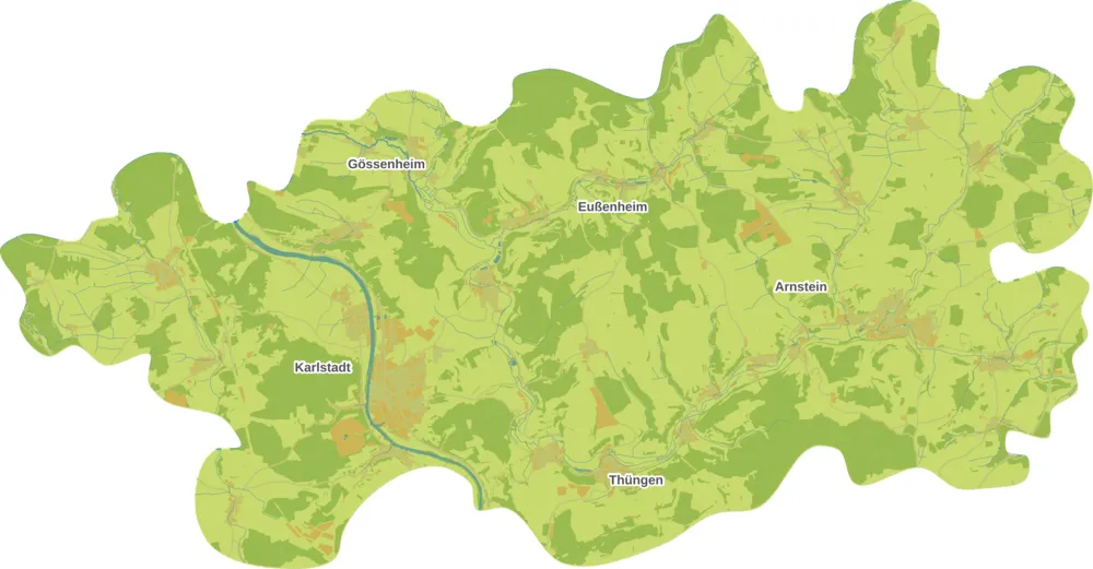 Karte der Region MainWerntal